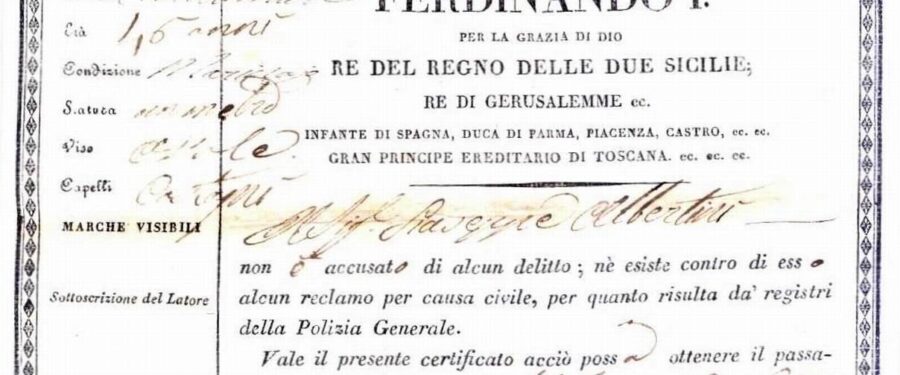 L’evoluzione del passaporto nel Regno di Napoli e il problema odierno dei rimpatri